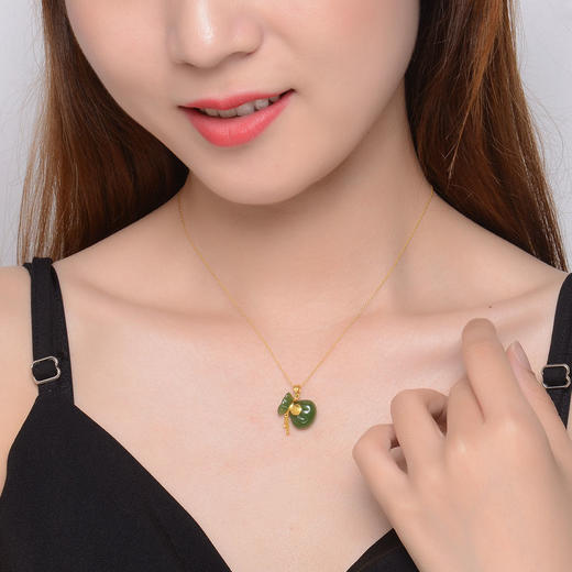 cgc中银金行珠宝黄金吊坠足金吊坠和田玉吊坠福袋吊坠赠银项链dsca