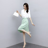 WZNH-JYSU6682矮小个子新款气质收腰显瘦短袖连衣裙 商品缩略图4