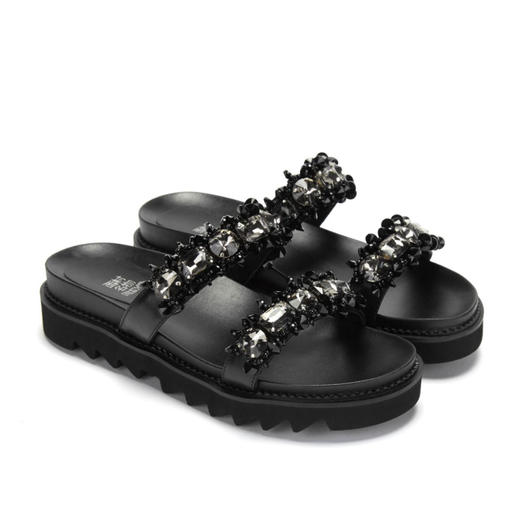 西村名物双条带钻饰凉鞋拖鞋X29BJ21951 商品图0