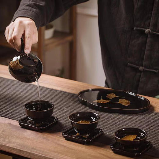 银杏木叶天目盏 宋代工艺 禅茶器物【非质量问题不支持退换】 商品图8