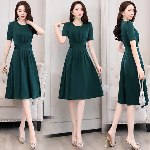 WZNH-XZYHC2056夏季短袖中长款时尚连衣裙 商品图3