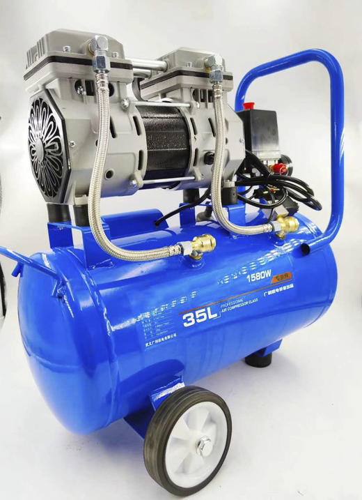 二级无油空压机，35L上气48秒，速度杠杠的，质量绝对可靠，功率1580W，（整机）发快递箱子压坏变形，不予受理。 商品图1