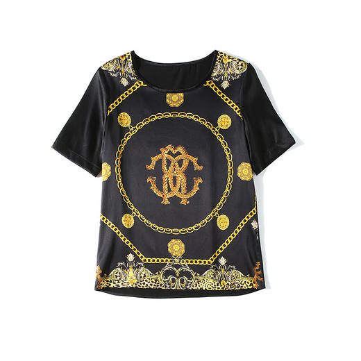 FSZ  2030 宽松印花重磅桑蚕丝上衣 商品图4