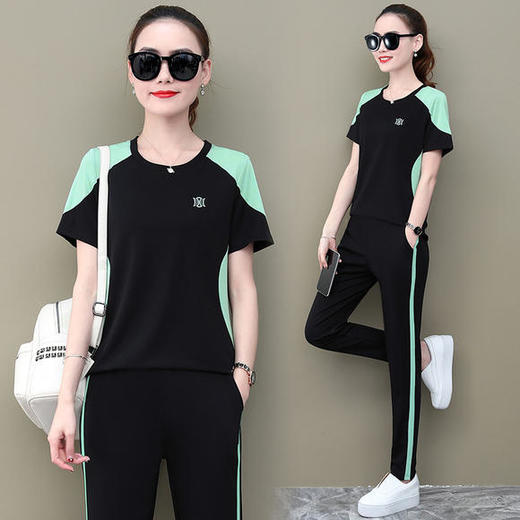 SP-1736A2081休闲时尚显瘦两件套运动套装 商品图2