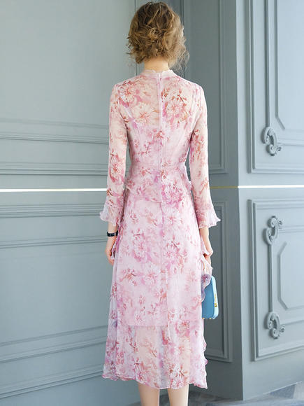 FMY29764新款印花真丝连衣裙配吊带裙 商品图2