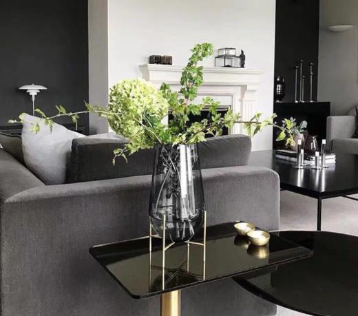 现代简约金属铁架玻璃大花瓶 商品图0