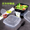 喇叭花美式1000ml正方形打包盒轻食沙拉外卖盒 750ml保鲜盒带凸盖 商品缩略图1