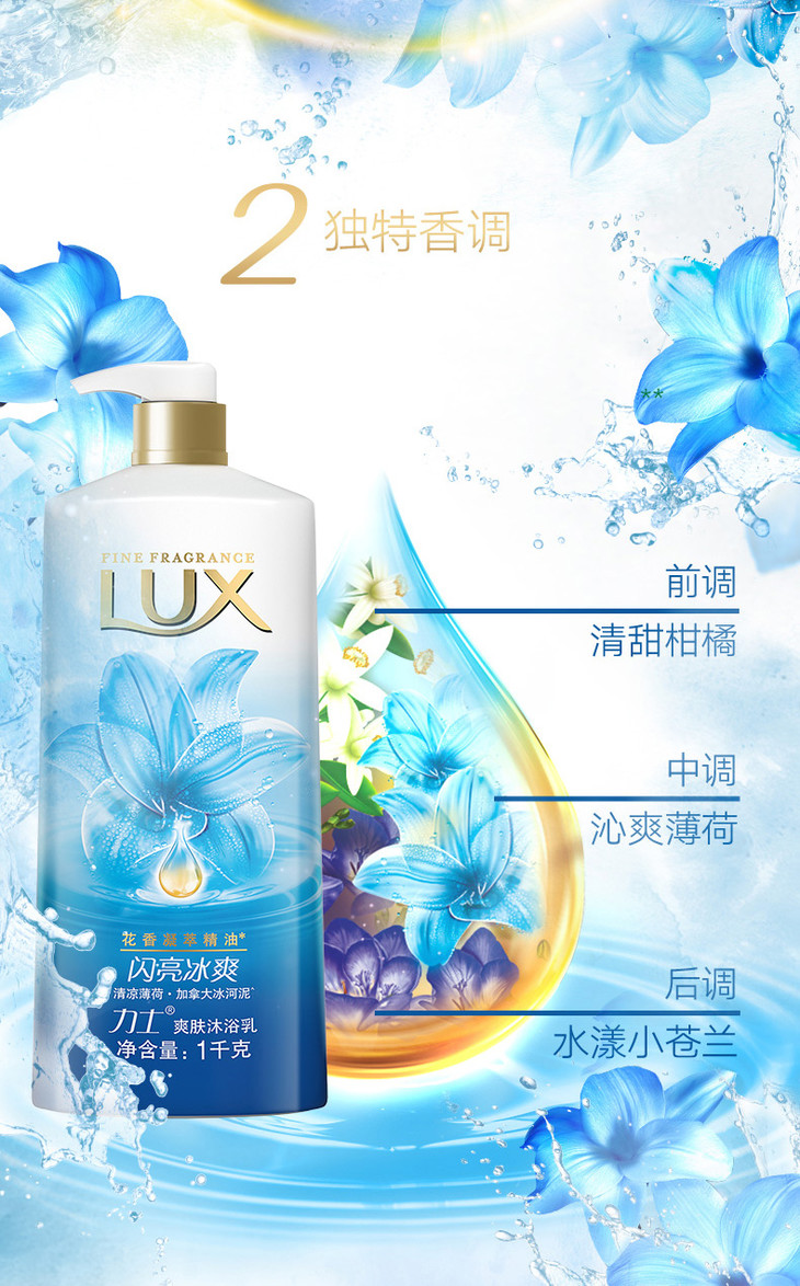 港版力士焕活冰爽薄荷沐浴露1000ml