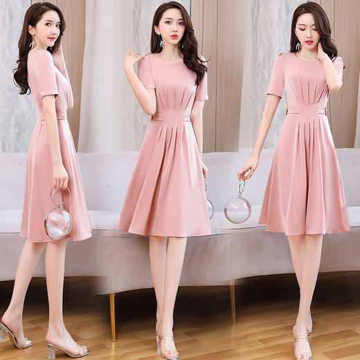 WZNH-XZYHC2056夏季短袖中长款时尚连衣裙 商品图0