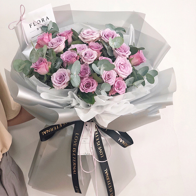 【多款可选】一辈紫紫玫瑰花束19支