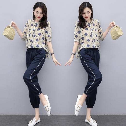 WZNH-XZYHC2066优雅时尚气质潮流短袖两件套 商品图3