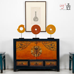 玉璧雕刻摆件玉片 disk with stand