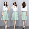 WZNH-JYSU6682矮小个子新款气质收腰显瘦短袖连衣裙 商品缩略图0