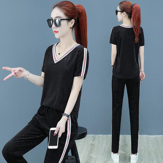 SP-1172079夏季新款休闲时尚显瘦运动两件套 商品图1