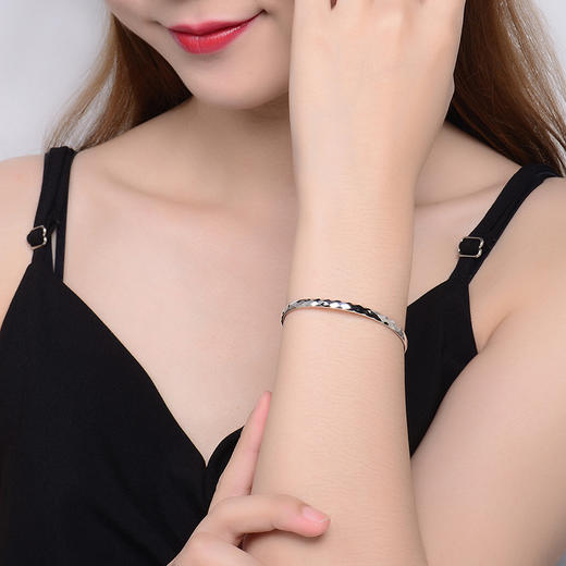 中银金行18k金手镯彩金手镯k金手链玫瑰金手镯女贵妃手镯送礼DSGK0005 商品图3