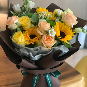 【少年】向日葵玫瑰鲜花花束