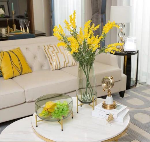 现代简约金属铁架玻璃大花瓶 商品图2