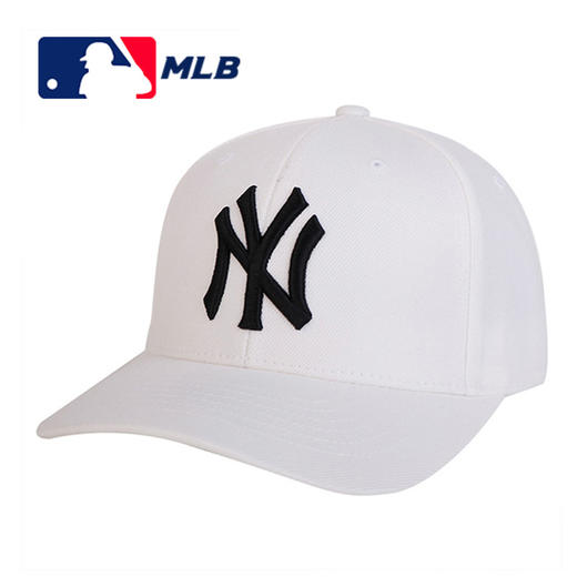 【授权商品】MLB美职棒棒球帽 白色黑色无侧标NY 32CPIF741-50W 均码 商品图0