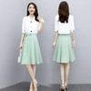 WZNH-JYSU6682矮小个子新款气质收腰显瘦短袖连衣裙 商品缩略图2