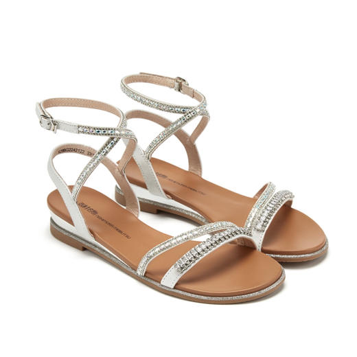 西村名物绑带时尚潮流钻饰凉鞋X29BG22421 商品图0