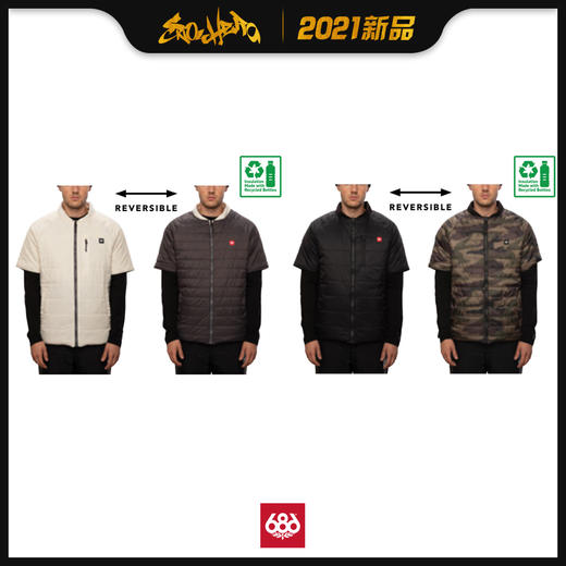 686 2021新品预售 Primaloft Reversible Short Sleeve Jacket 商品图0
