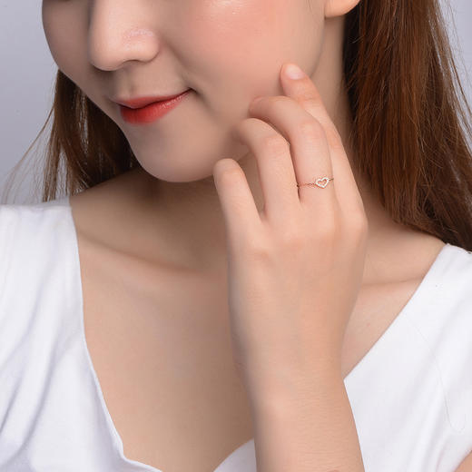 cgc中银金行钻石戒指18k金戒指玫瑰金戒指可伸缩调节彩金戒指女款dsrk