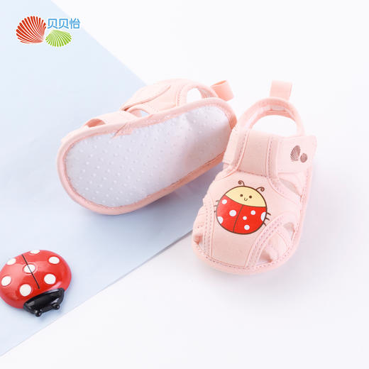 贝贝怡男女宝宝软底童鞋夏季儿童步前鞋夏天小女孩包头小公主凉鞋192X104
 商品图5