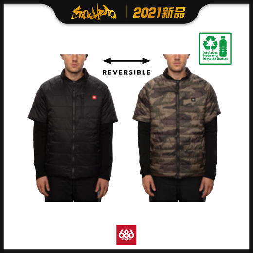 686 2021新品预售 Primaloft Reversible Short Sleeve Jacket 商品图1