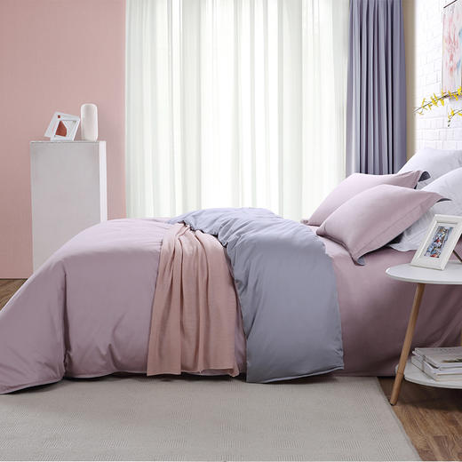 莫兰迪色80S长绒棉四件套-悦榕 商品图3