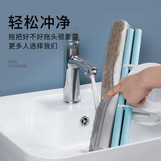 【双排轮挤水拖】美丽雅免手洗家用胶绵拖把大中小型号 商品图4