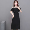 YWE-KED936636女人味气质高贵露肩女中长款连衣裙 商品缩略图2