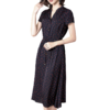 丁摩 真丝连衣裙新款显瘦女桑蚕丝印花V领系带收腰裙20-165DA499 商品缩略图2