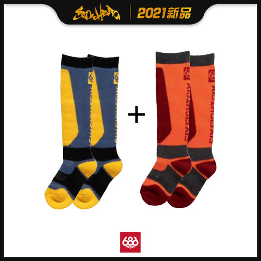 2021 686 Knockout Sock 2-Pack Assorted S/M 商品图0