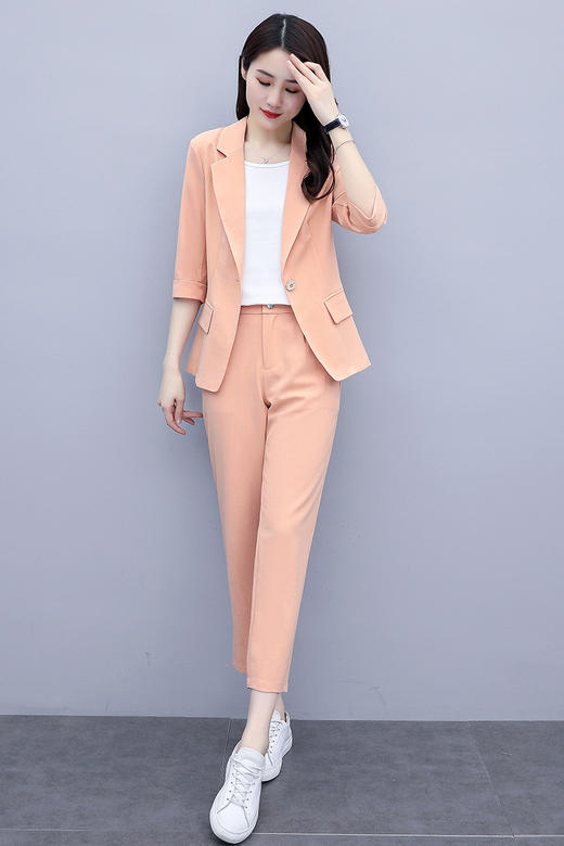 WZNH-HZL2029小西服夏季新款职业洋气减龄两件套 商品图4