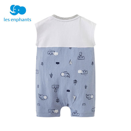 丽婴房-童衣类（夏）D0连身装\游戏裤浅蓝 商品图1