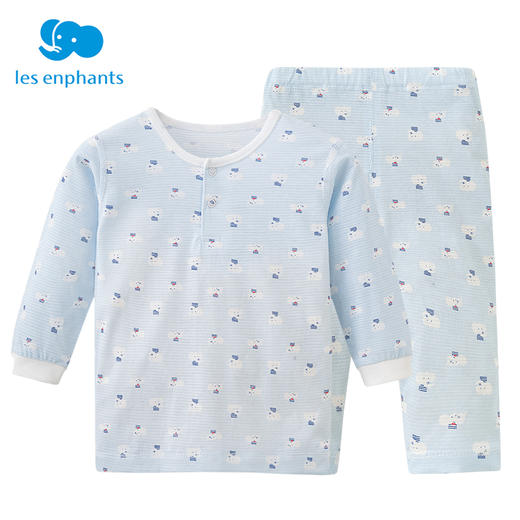 丽婴房-内衣类D0（春秋套装）套装天蓝 商品图0