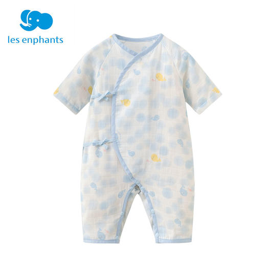 丽婴房-内衣类（夏）D0纱布內衣连体衣浅粉 商品图3