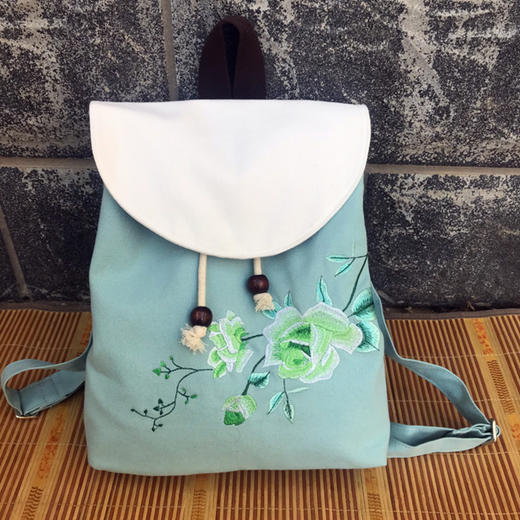 WTBS-22222（送吊坠）新款刺绣复古中国民族风文艺休闲帆布包 商品图2