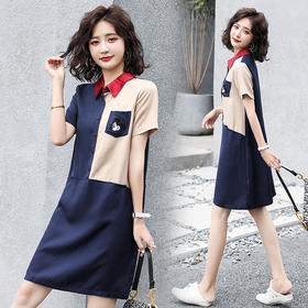 WZNH-HZL2051港风显瘦中长款连衣裙夏新款