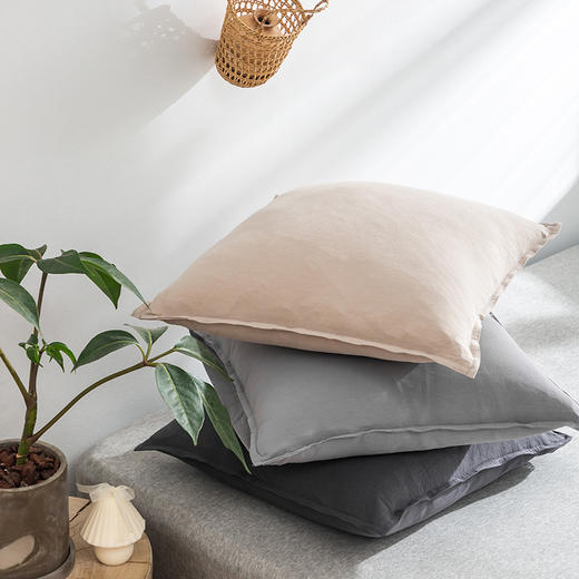 老米优品 /无印工厂直供  日式好品质简约设计【棉麻抱枕】45x45cm 羽绒枕芯单独购买 商品图3