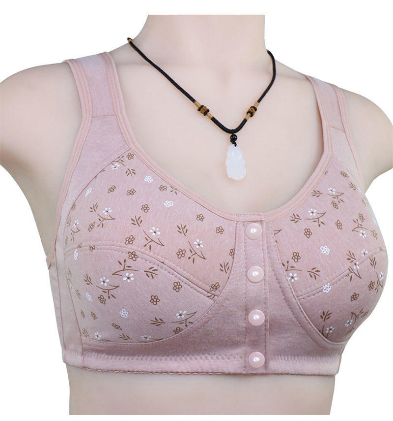 pdd大码棉质前扣背心式大码裹胸聚拢内衣胸罩