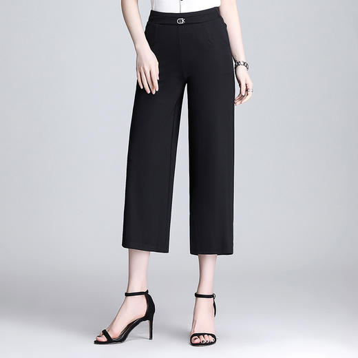 MQ-LEN2078夏季新款坠感直筒显瘦八分阔腿裤YY 商品图3