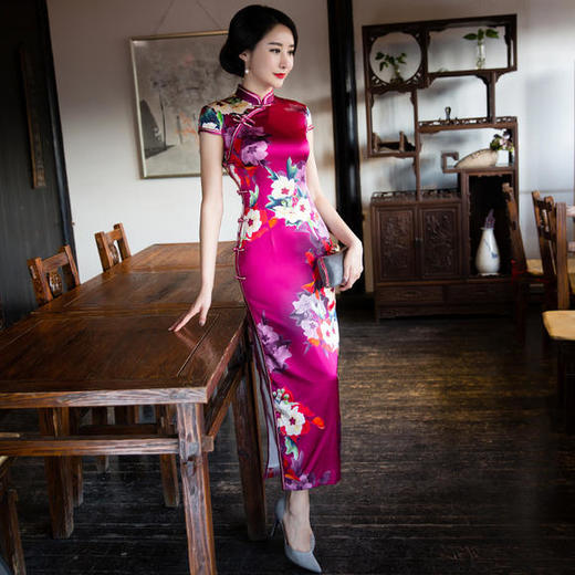 YSD05279新款高档真丝面料修身旗袍 商品图2