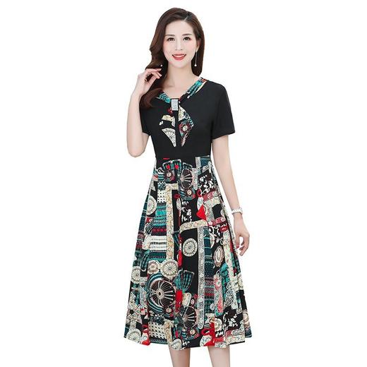 MQ-1203-07夏季新款气质雏菊减龄遮肚假两件连衣裙YY 商品图4