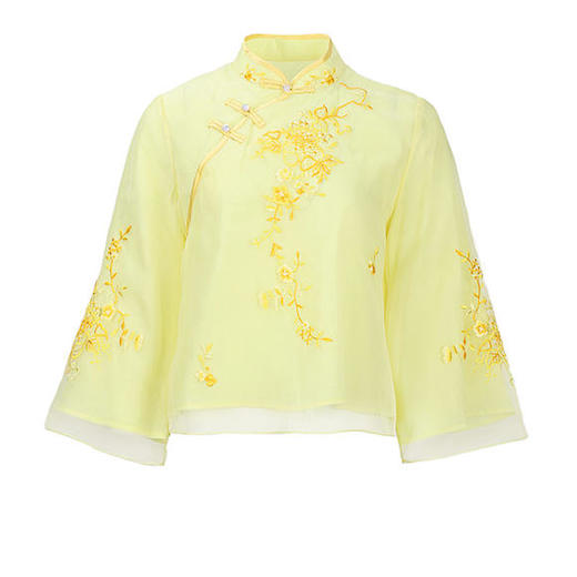 OG1070复古名族风刺绣立领盘扣X夏季新款小上衣 商品图3