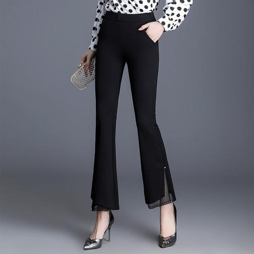 MQ-LEN201015夏新款高腰显瘦微喇叭宽松垂感西装裤子YY 商品图2