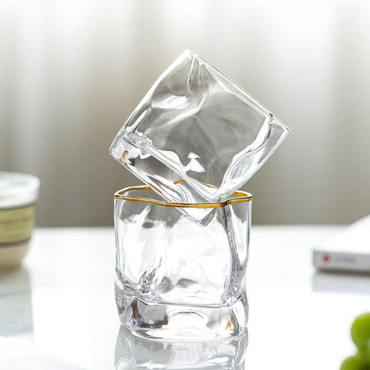 摩登主妇创意日式威士忌酒杯洋酒杯啤酒杯水晶家用ins风玻璃杯子 商品图2
