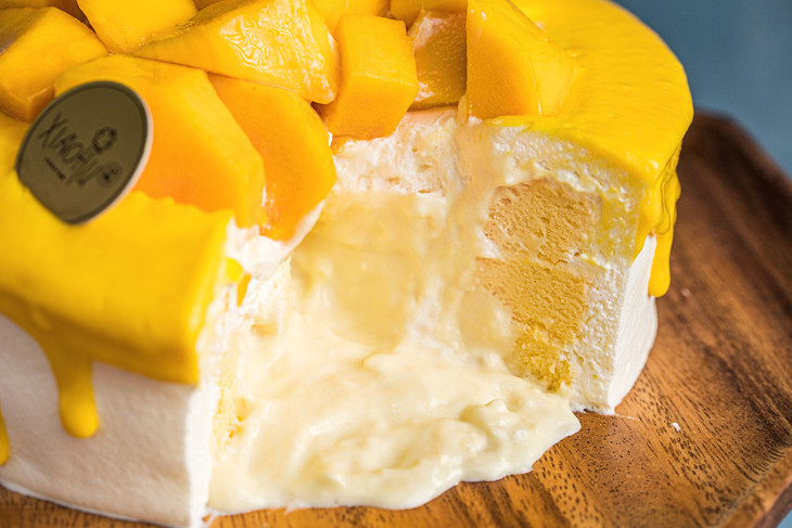 爆果肉榴芒蛋糕