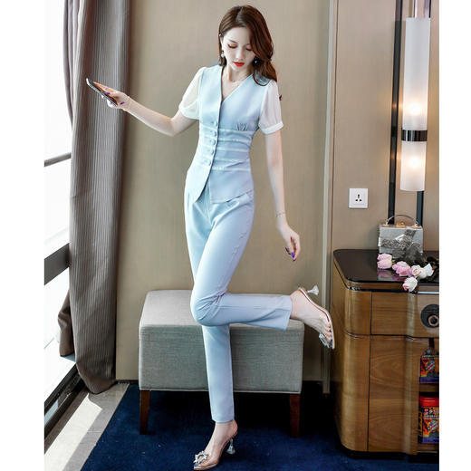 WZNH-CZJ7708夏季新款时尚拼接个性休闲两件套 商品图4