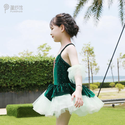 pureshare 女童连衣裙艾莎安娜舞蹈公主裙练功服芭蕾裙儿童演出服-青苹果乐园 商品图3